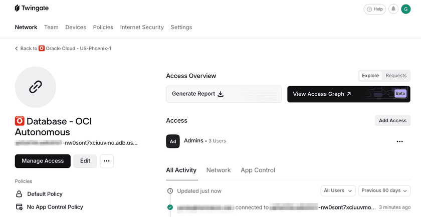 Successful Connection in Twingate