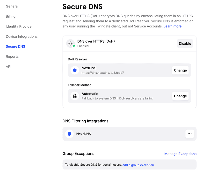 NextDNS Integration Guide | Twingate