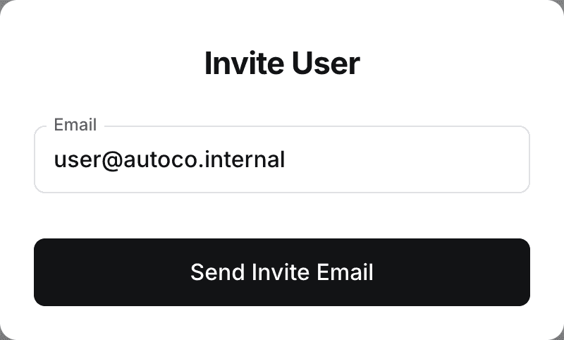 Inviting a new user