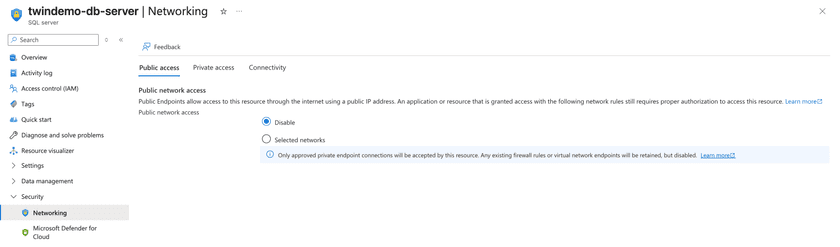 Disable Public Access