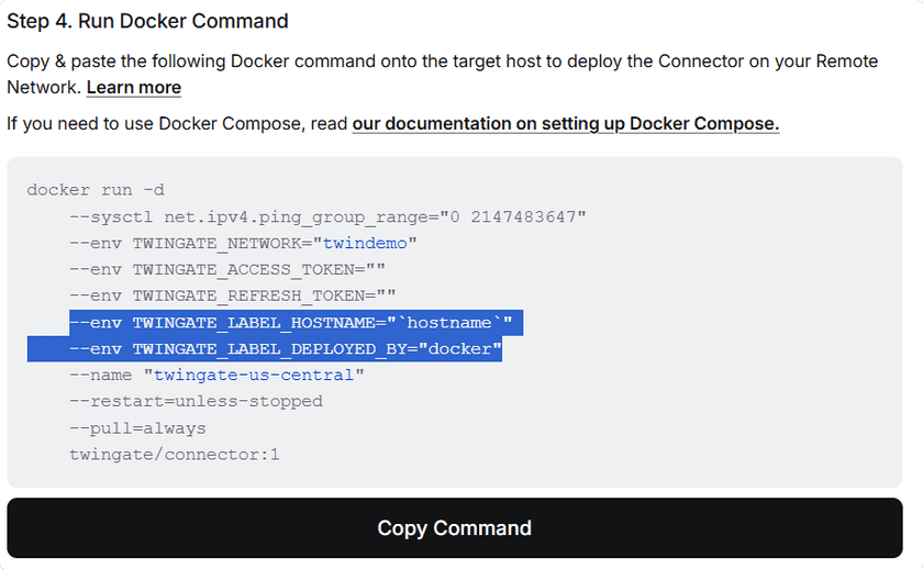 Docker script example