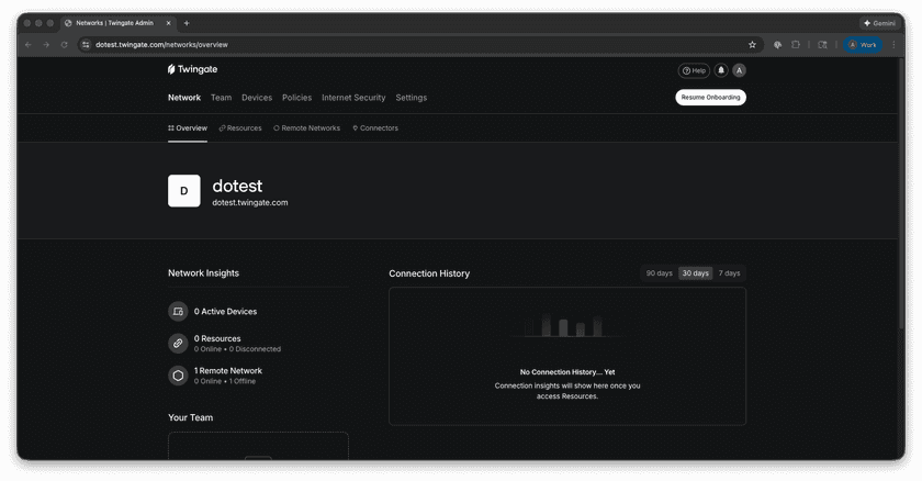 Twingate Admin Console