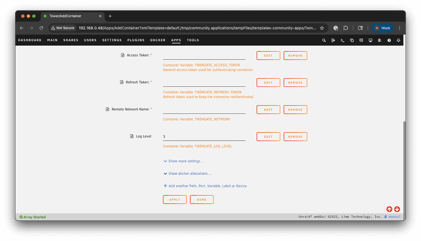 Configuration Form 2
