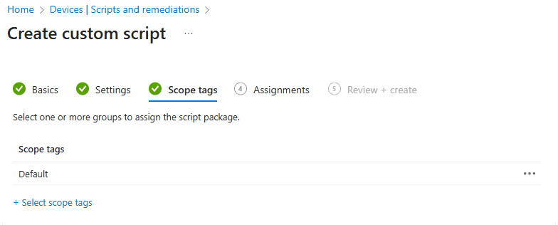 Scope tags
