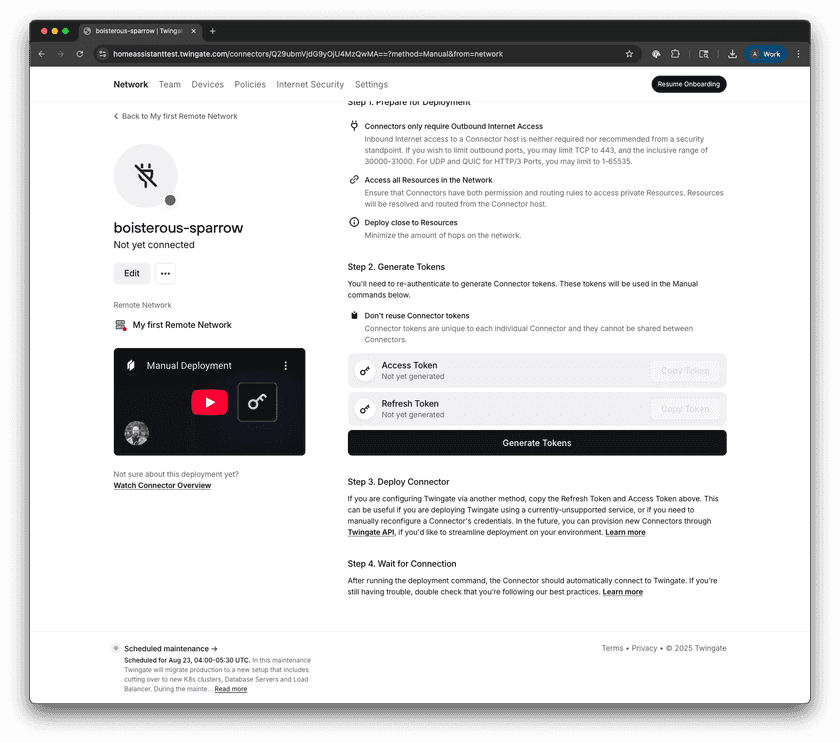 Step 2 of Connector Setup