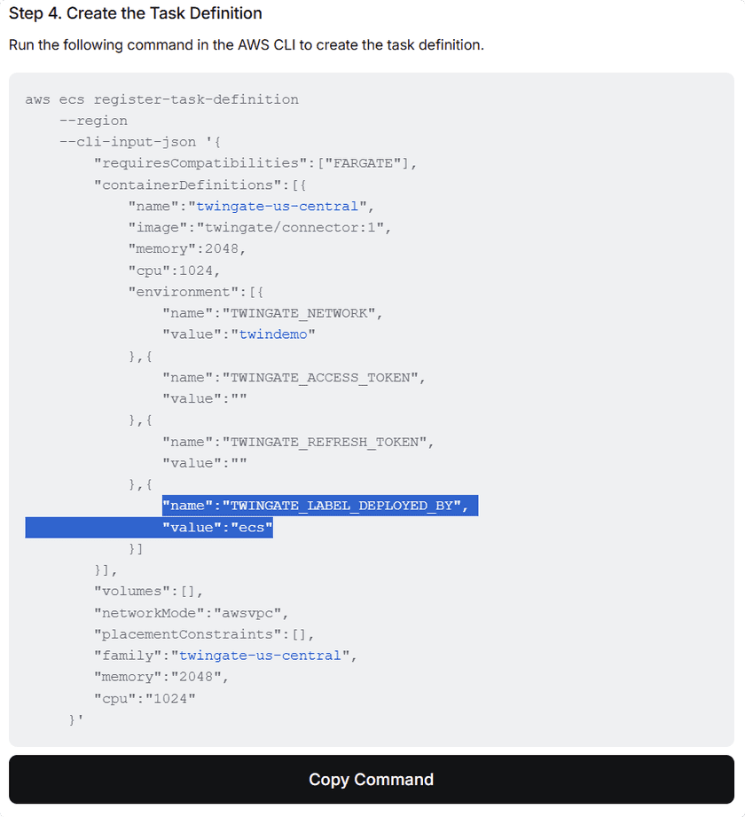 ECS Fargate script example